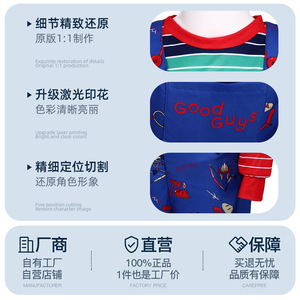 Costume de Chucky la poupée pour enfants, tenue d'Halloween pour garçons, salopette bleue, chemise rayée, chaussures rouges, taille M - Product Image 5