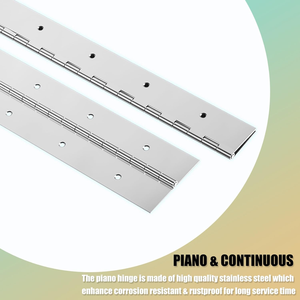 Vente en gros personnalisable Charnière de piano en acier inoxydable de 24 pouces de long Résistance à la corrosion Prévention de la rouille Fermeture en douceur Design moderne - Product Image 2
