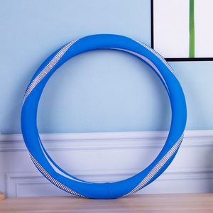 Accesorios de coche Interior de lujo brillo Rhinestone brillante diamante cristal <span class=keywords><strong>volante</strong></span> cubierta - Product Image 5