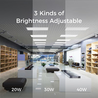 Plafonnier LED encastré pour bureau et magasin, certifié ETL standard US, 1x4 2x2 pieds, avec alimentation et CCT sélectionnables