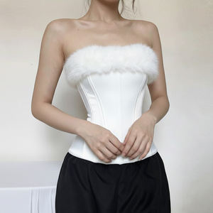 Top de punto sin mangas con hombros descubiertos y diseño patchwork para mujer, ajustado, estilo tubo, moda de verano, chaleco informal - Product Image 4