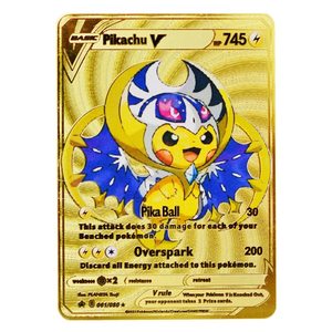 Metal <strong>Cards</strong> Trading <strong>Cards</strong> Featuring Charizard <strong>VMAX</strong> <strong>Pikachu</strong> Mewtwo-DIY Custom Trendy Collectibles Perfect Gift Options - Product Image 5