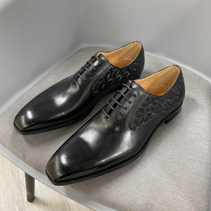 Zapatos de cuero con cordones de alta gama para uso informal, de negocios y formal, zapatos para bodas, tallas 38-47, zapatos de vestir y Oxford para hombre de oficina. - Product Image 1