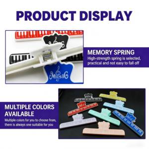 MY MUSIC - Clip Universal Grande y Colorido para Partituras Musicales, Apto para Piano, Guitarra, Violín y Varios Instrumentos - Product Image 4