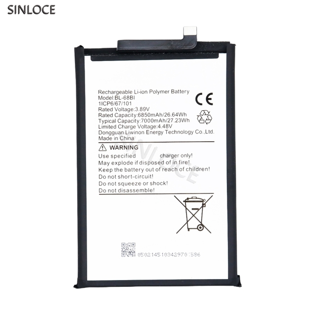 SINLOCE Wholesale High Quality Production Mobile Cell Phone Battery Factory for ITEL/BL-68BI