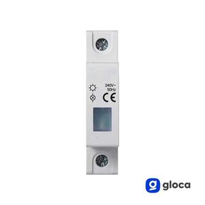 Luz indicadora modular blanca Gloca de 240V con pantalla LED para paneles eléctricos - Product Image 3