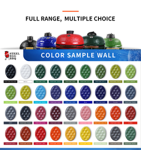 SEB 카마도 19인치 피자 오븐 카트 포함 숯불 카마도 그릴 24인치 세라믹 카마도 그릴 야외 가스 바베큐 그릴 - Product Image 5