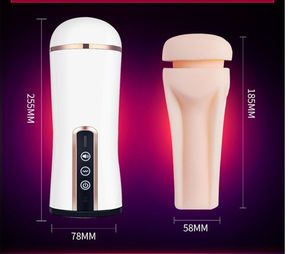 Taza de masturbación vaginal manos libres al por mayor, bomba de pene, juguete sexual de Garganta Profunda para hombres, masturbador vibrador - Product Image 4