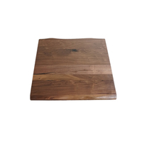 Plateau de table rectangulaire contemporain en bois de noyer noir d'Amérique du Nord massif à bord vivant, résistant à l'eau et écologique pour restaurant