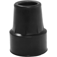 Puntas Antideslizantes de PVC para Muletas 21-22 mm (x4 Unidades) Negras para Muletas y Bastones KMINA K10039