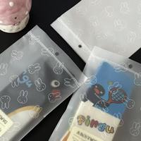 Pochettes refermables à fermeture éclair en matériau composite avec imprimé lapin mignon pour cartes photo Kpop, bijoux, cadeaux et emballages artisanaux