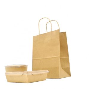 ถุงกระดาษสีน้ำตาลสำหรับร้านอาหารฟาสต์ฟู้ดแบบขายส่งธรรมดา - Product Image 4