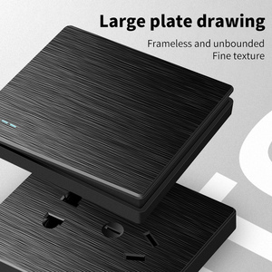 2025 tùy chỉnh màu đen thiết bị chuyển mạch và ổ cắm kim loại PC rắn gỗ Bảng điều chỉnh chuyển đổi giữa chuyển đổi chéo trang trí bán buôn PC - Product Image 3