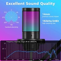 Nuevo Micrófono de Condensador RGB USB Tipo-C con Cancelación de Ruido, Kit Portátil para Gaming, Patrón Polar Cardioide, Soporte de Brazo de Escritorio para PC
