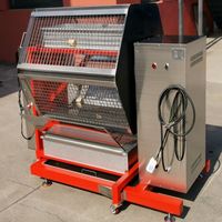 Grand four à poulet rotatif professionnel au carbone et au gaz