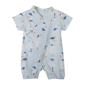 Vêtement d'emmaillotage pour nouveau-né à manches courtes en coton 100 % biologique <span class=keywords><strong>de</strong></span> haute qualité avec lien latéral, idéal pour la sortie <span class=keywords><strong>de</strong></span> <span class=keywords><strong>maternité</strong></span> - Grande Vente - Product Image 4