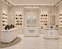 Étagères d'Affichage de Parfums Sur Mesure Meubles Vitrine LED | Conception et Décoration d'Intérieur de Magasin de Parfums Clé en Main Support de Présentation de Parfums
