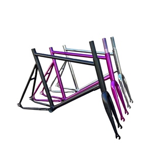 Tùy chỉnh thép <span class=keywords><strong>carbon</strong></span> cao <span class=keywords><strong>20</strong></span> <span class=keywords><strong>inch</strong></span> khung xe đạp sỏi khung xe đạp cố định bánh xe đạp khung phía trước ngã ba - Product Image 1