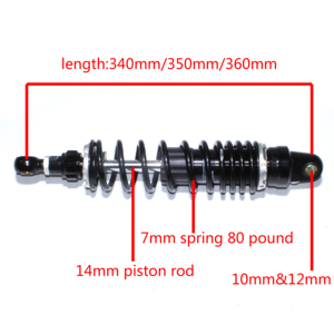 340mm 350mm <span class=keywords><strong>360mm</strong></span> <span class=keywords><strong>amortisseur</strong></span> de moto Suspension arrière amortissement réglable pour Motos électriques vélo électrique <span class=keywords><strong>Dirt</strong></span> <span class=keywords><strong>Bike</strong></span> - Product Image 3