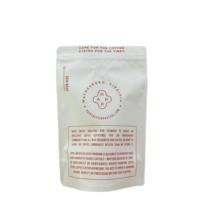 Sacs d'emballage de café à fond plat zip-lock noir imprimés personnalisés Pochette debout à gousset latéral écologique avec fonction aseptique