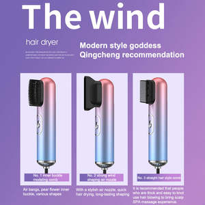 Portable 2-en-1 Sèche-<span class=keywords><strong>cheveux</strong></span> Peigne à friser <span class=keywords><strong>Brosse</strong></span> à <span class=keywords><strong>cheveux</strong></span> Outils de coiffure Sèche-<span class=keywords><strong>cheveux</strong></span> et volumateur Souffleur Lisseur Sèche-<span class=keywords><strong>cheveux</strong></span> à main - Product Image 2