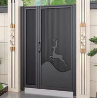 Dimensions sur mesure, fabrication chinoise, élégante balançoire extérieure en aluminium noir, design français, glissière automatique