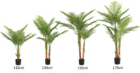 110cm 130cm 150cm 170cm 190cm 210cm 240cm haut de gamme artificiel vert paysage en pot Restaurant plante palmier Simulation