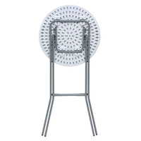 Vente en gros de tables de bar pliantes rondes en plastique blanc de 60cm à hauteur élevée pour cocktail événements