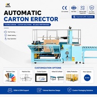 Machine d'ouverture de cartons entièrement automatique HEKON, ligne de production d'emballage industriel, logistique d'entrepôt, érigeuse de cartons