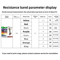 Banda de Resistencia de Látex Ligera para Ejercicios de Fuerza, Entrenamiento de Cuerpo Completo, Yoga, Estiramiento, Fisicoculturismo