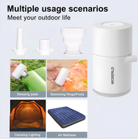 Compresseur d'air portable électrique sans fil pour extérieur, mini pompe à air gonflable en plastique 180L/min Type C pour lit, canapé, bouée de piscine