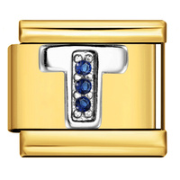Bracelet Bohème à Breloques Italiennes en Acier Inoxydable Doré avec Strass en Cristal et Lettres DIY, Chaîne Élastique à Assembler et Soudable