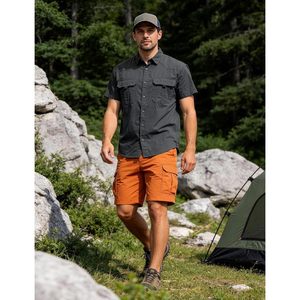 Chemise à manches courtes en coton pour homme FOXA, décontractée, pour le travail, respirante, en tissu popeline - Product Image 6