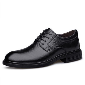รองเท้าหนังวัวแท้แบบผูกเชือกสำหรับธุรกิจและงานทางการ ระบายอากาศได้ดี ดีไซน์โปร่ง ไม่ลื่น ซับแรงกระแทก เหมาะสำหรับฤดูใบไม้ร่วง/ฤดูหนาว สวมใส่สบายๆ ทำงานได้ - Product Image 1