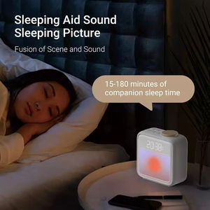 Lampada da tavolo sveglia Led orologio per svegliare la luce notturna per simulare alba e tramonto atmosfera colorata - Product Image 4