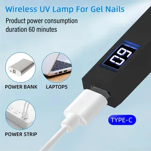 Portable Nail Dryer Lamp UV LED Nail Light for Curing All Gel Polish USB Rechargeable Quick Dry Manicure Nail Art <b>Tools</b> - Product Image 3