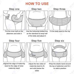 Cinturón <span class=keywords><strong>de</strong></span> Maternidad HKJD, Ajustable, Transpirable, para Mujeres Embarazadas, <span class=keywords><strong>de</strong></span> Poliéster Suave para la Piel, Soporte Médico - Product Image 5