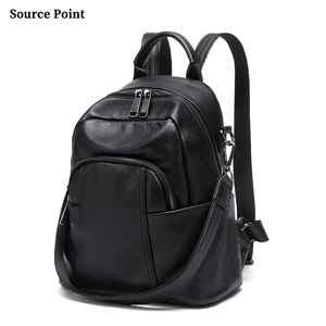 Biểu Tượng Tùy Chỉnh Phụ Nữ Chất Lượng Ba Lô Ngoài Trời Đi Bộ Đường Dài Đi Du Lịch Da Chính Hãng Công Suất Lớn Ba Lô Với Đôi Dây Kéo Đầu - Product Image 2