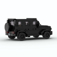 Plastique compatible pour voitures de course SUV de luxe en petites pièces, jouets de construction éducatifs MOC à assembler soi-même pour enfants