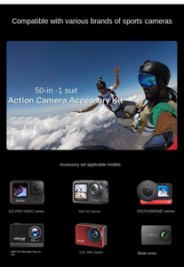 Yiscaxia Kit de accesorios para <span class=keywords><strong>GoPro</strong></span> Hero <span class=keywords><strong>Max</strong></span> 10 9 8 7 50 1 <span class=keywords><strong>Cámara</strong></span> de deportes de acción Incluye correa de montaje en la muñeca Soporte de trípode - Product Image 3