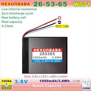 616-0343 <span class=keywords><strong>3</strong></span>.8V <span class=keywords><strong>3</strong></span>ワイヤ265365 NTC 10K 1000mAhポリマーバッテリーTouch1 Touch用1 MB376LL a 616-0333 616-0341 LN3657361YGMB W071 - Product Image 3