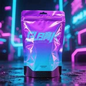 Pochette debout refermable zip-lock en mylar holographique de 16oz avec impression personnalisée emballage d'aliment pour animaux de compagnie anti-odeur au fini mat - Product Image 4