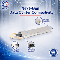 Transceptor Kexint 400G VR4 OSFP 850nm 50m MPO-12/APC de Módulo Plano para NVIDIA InfiniBand NDR y Centros de Datos de IA