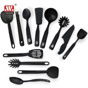مجموعة أدوات مطبخ هايكسين من النايلون الأسود مع ملعقة وأدوات طهي وملحقات للمطبخ - Product Image 2