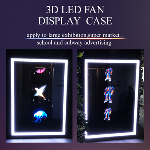3D reklam ekipmanları ekleme 3 adet 65cm Led Fan Video duvar Hologram projektör 3D Hologram Fan - Product Image 5