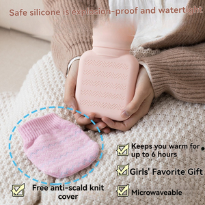 Housse de compresse amovible pour l'hiver pour femmes Mini bouillotte en silicone <span class=keywords><strong>auto</strong></span>-chauffante - Product Image 5