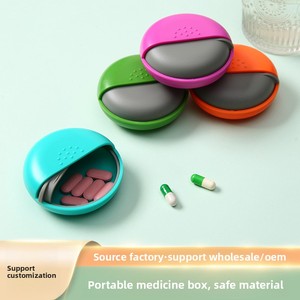Caja de pastillas de PP antipolvo con compartimentos de una sola capa, portátil, mini contenedor de medicamentos para viaje - Product Image 2