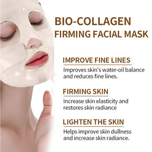 Masque facial apaisant et hydratant au collagène 30g, masque translucide doré hydratant et raffermissant en deux parties - Product Image 5