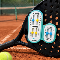 Compteur de points de tennis TOPLINE, suivi des jeux et des sets, en plastique bleu, équipement sportif portable, 1 pièce