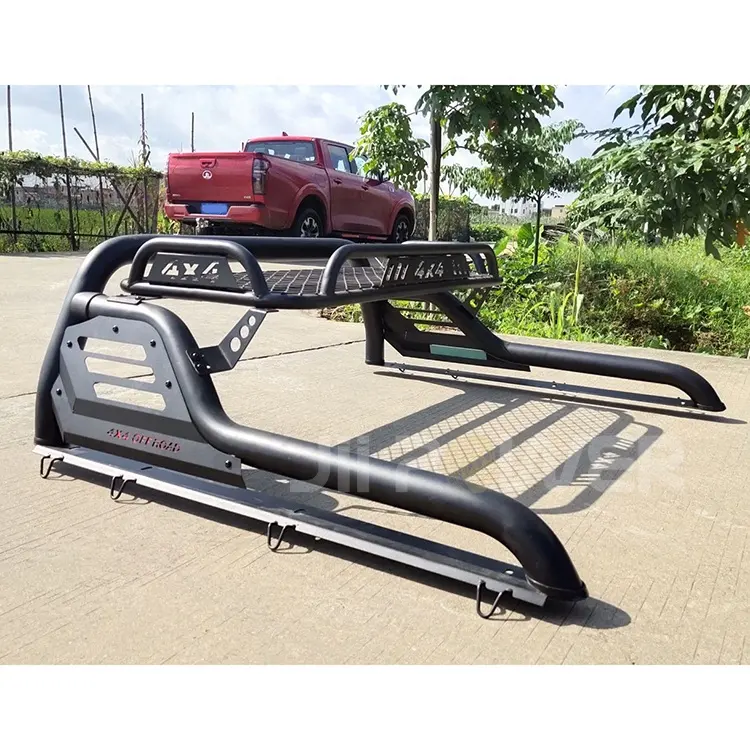 Siyah çelik 4x 4 kamyonet Roll Bar spor barlar toz boya ile yatak raf